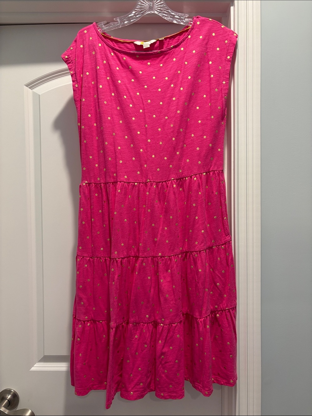 Boden Pink Tiered Dress